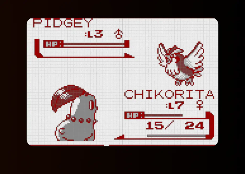Pokemon display with custom filter applied to it
